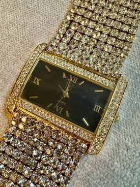 Suzanne Somers Collection Rhinestone Bling Watch New Without Tags Works